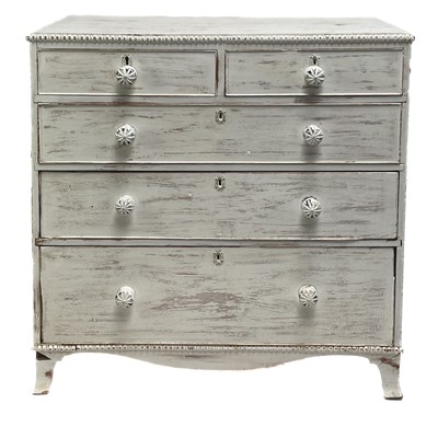 Lot 13 - A Regency painted pine chest.