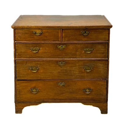 Lot 38 - A George III  oak chest of drawers.