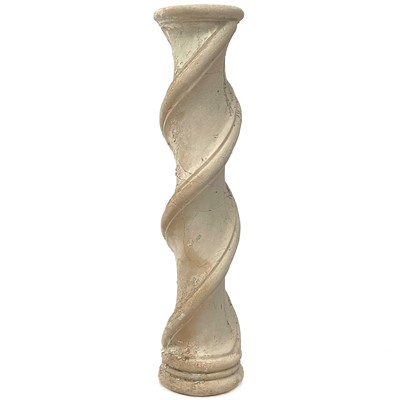 Lot 361 - A plaster architectural spiral column.