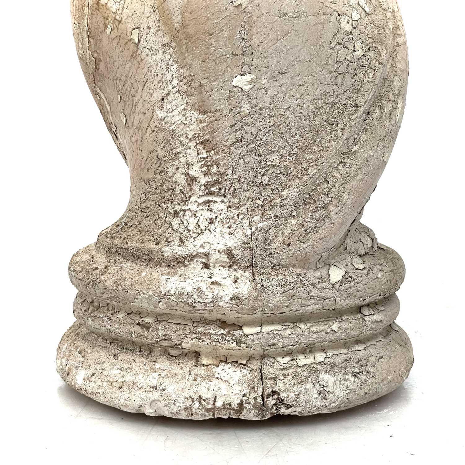 Lot 361 - A plaster architectural spiral column.