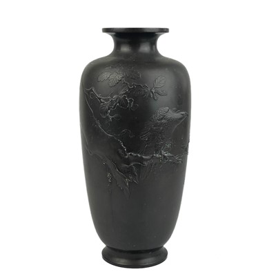 Lot 159 - A Japanese bronze vase, Meiji period.