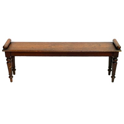 Lot 112 - A Victorian oak hall/window bench.