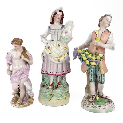 Lot 469 - A Dresden porcelain figure of a lemon seller.