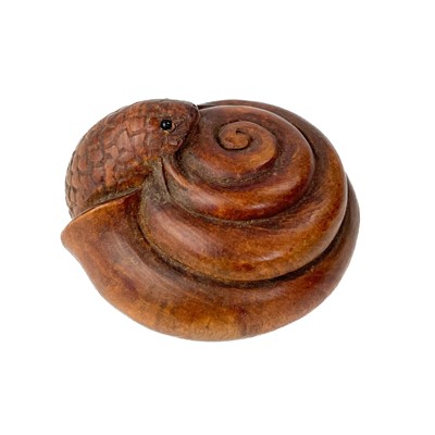 Lot 347 - Two Japanese carved wood netsukes, early 20th century.