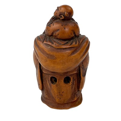 Lot 347 - Two Japanese carved wood netsukes, early 20th century.