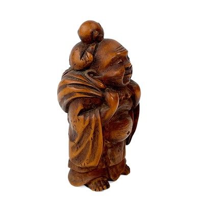 Lot 347 - Two Japanese carved wood netsukes, early 20th century.