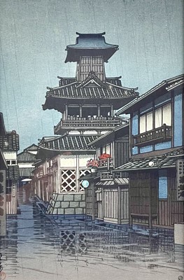 Lot 344 - A Japanese woodblock print after Kawase Hasui.