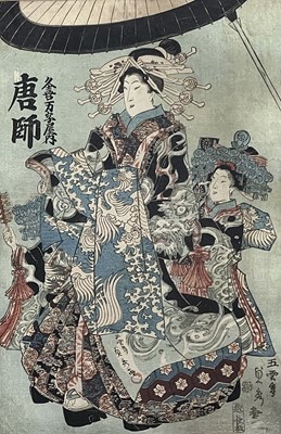 Lot 1255 - A Japanese woodblock print, Utagawa Sadahide, (1807-1879).