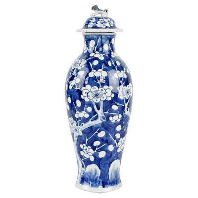 Lot 170 - A Chinese prunus pattern baluster vase, late 19th century.