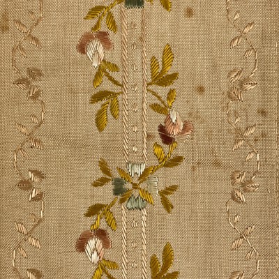 Lot 188 - Three Chinese silk embroidered sleeve bands,, 19th century.