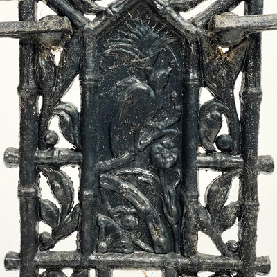 Lot 56 - A Victorian Aesthetic movement cast iron stick stand.