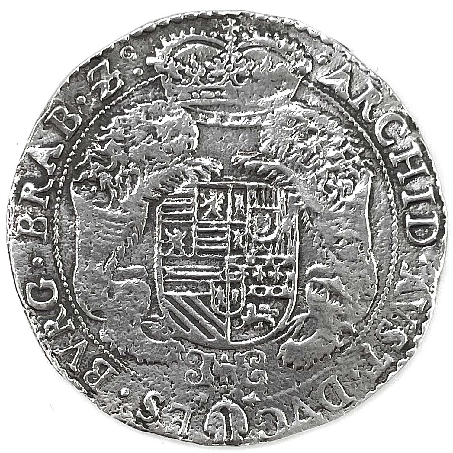 Lot 55 - "Hollandia" a shipwreck sunk 1743. Spanish Netherlands 1618 Silver Ducaton