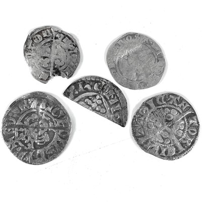 Lot 65 - GB silver hammered coinage (x5)