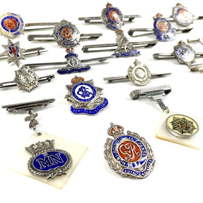 Lot 206 - Silver & silver plate Sweetheart Badges (x20)