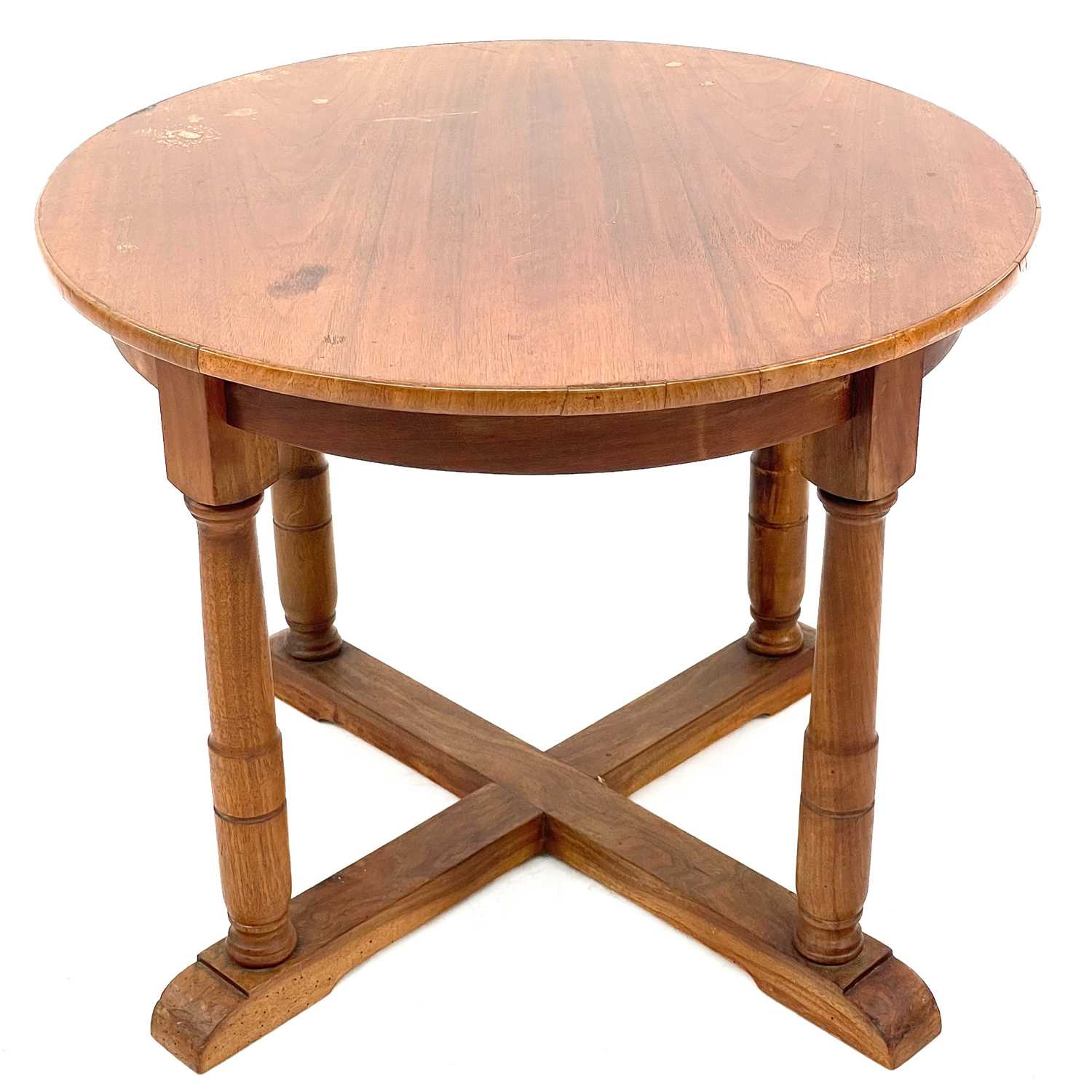 Lot 694 - A Robin Nance circular walnut occasional table.