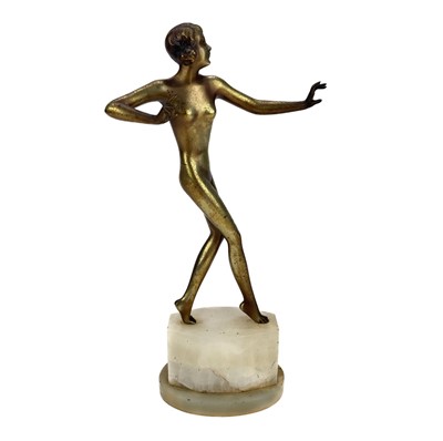 Lot 228 - Josef Lorenzl (Austrian, 1892-1950), an Art Deco gilt bronze figure.