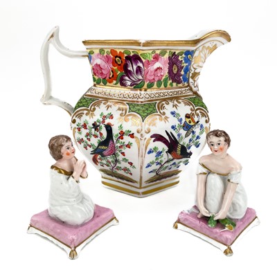 Lot 453 - A 19th century French porcelain jug.