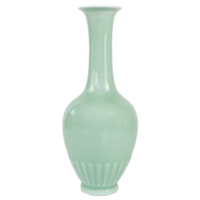 Lot 1102 - A Chinese celadon glazed porcelain vase, 20th century.