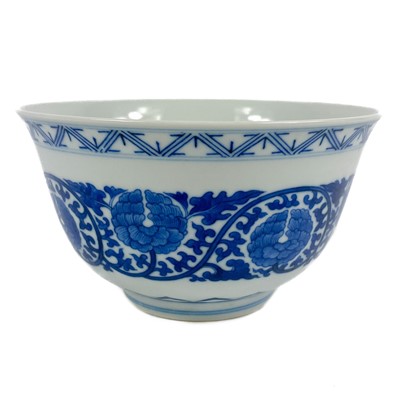 Lot 328 - A Chinese blue and white porcelain bowl, Daoguang seal mark.