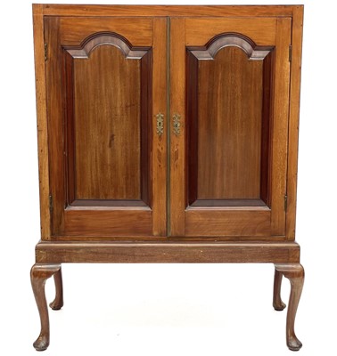 Lot 698 - A 19th century mahogany cabinet on stand.