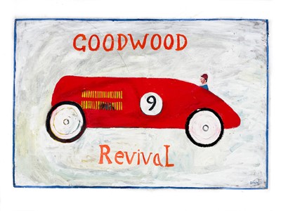 Lot 73 - A hand-painted Goodwood sign by Simeon Stafford.