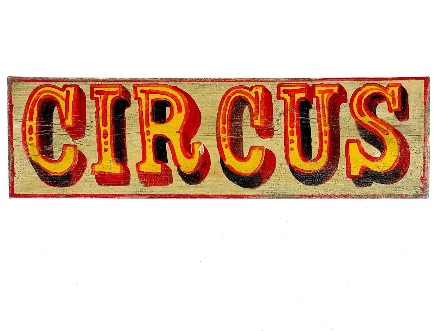 Lot 114 - A hand-painted circus sign.