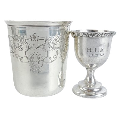 Lot 73 - A French silver beaker.