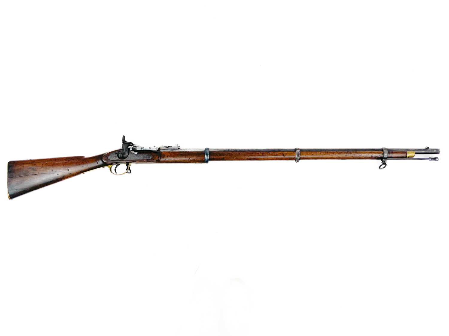 Lot 289 - A Snider-Enfield .577 calibre triple-banded breech loading service rifle.