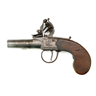 Lot 286 - A flintlock pocket pistol.