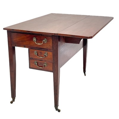 Lot 609 - An unusual George III mahogany estate writing desk.