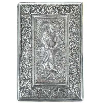 Lot 191 - A Burmese silver casket, circa 1900.