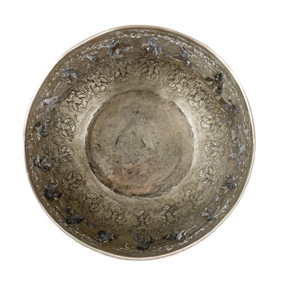 Lot 297 - A large Burmese Thabeik silver bowl, circa 1900.