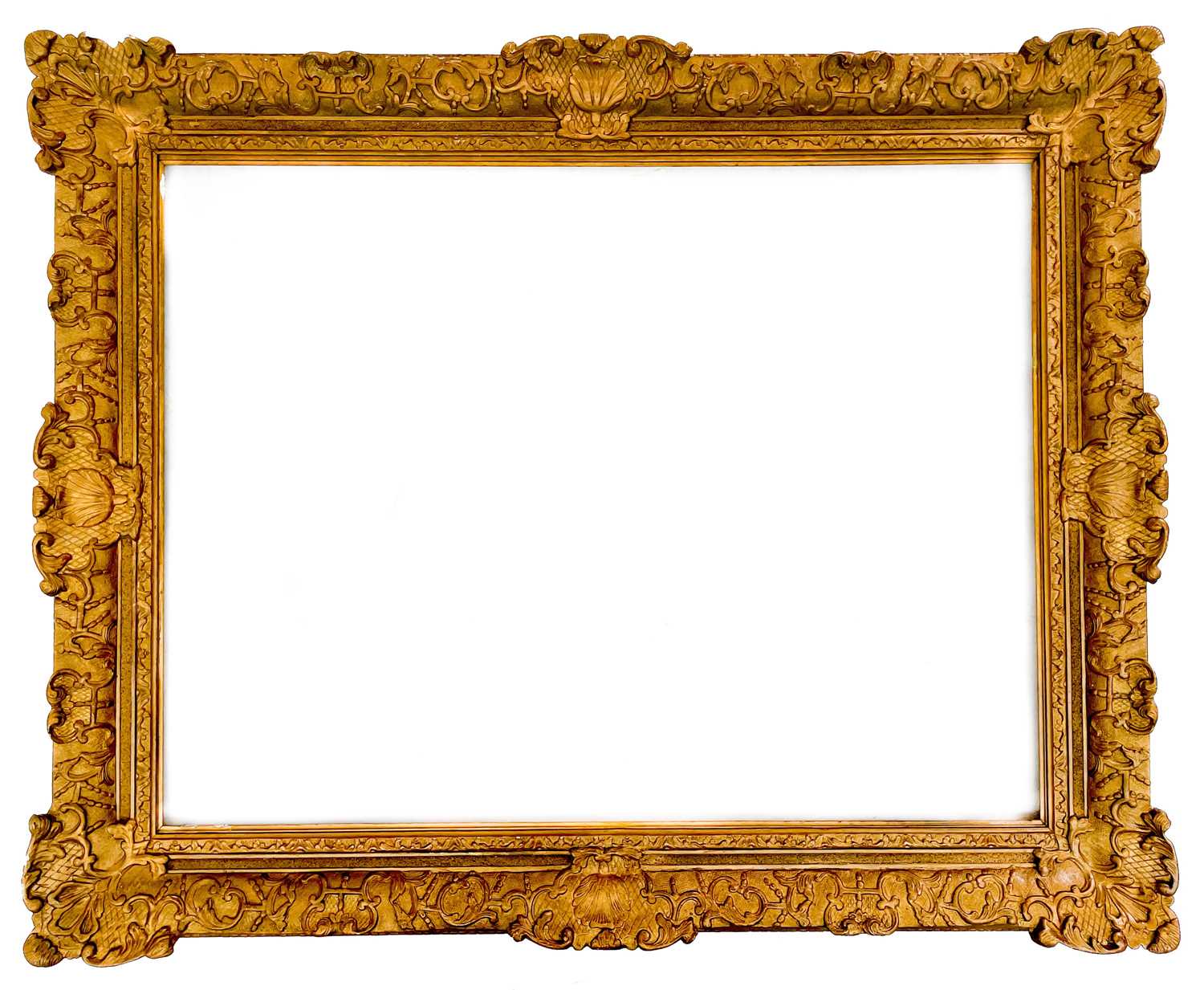 Lot 135 A large gesso gilt picture frame.
