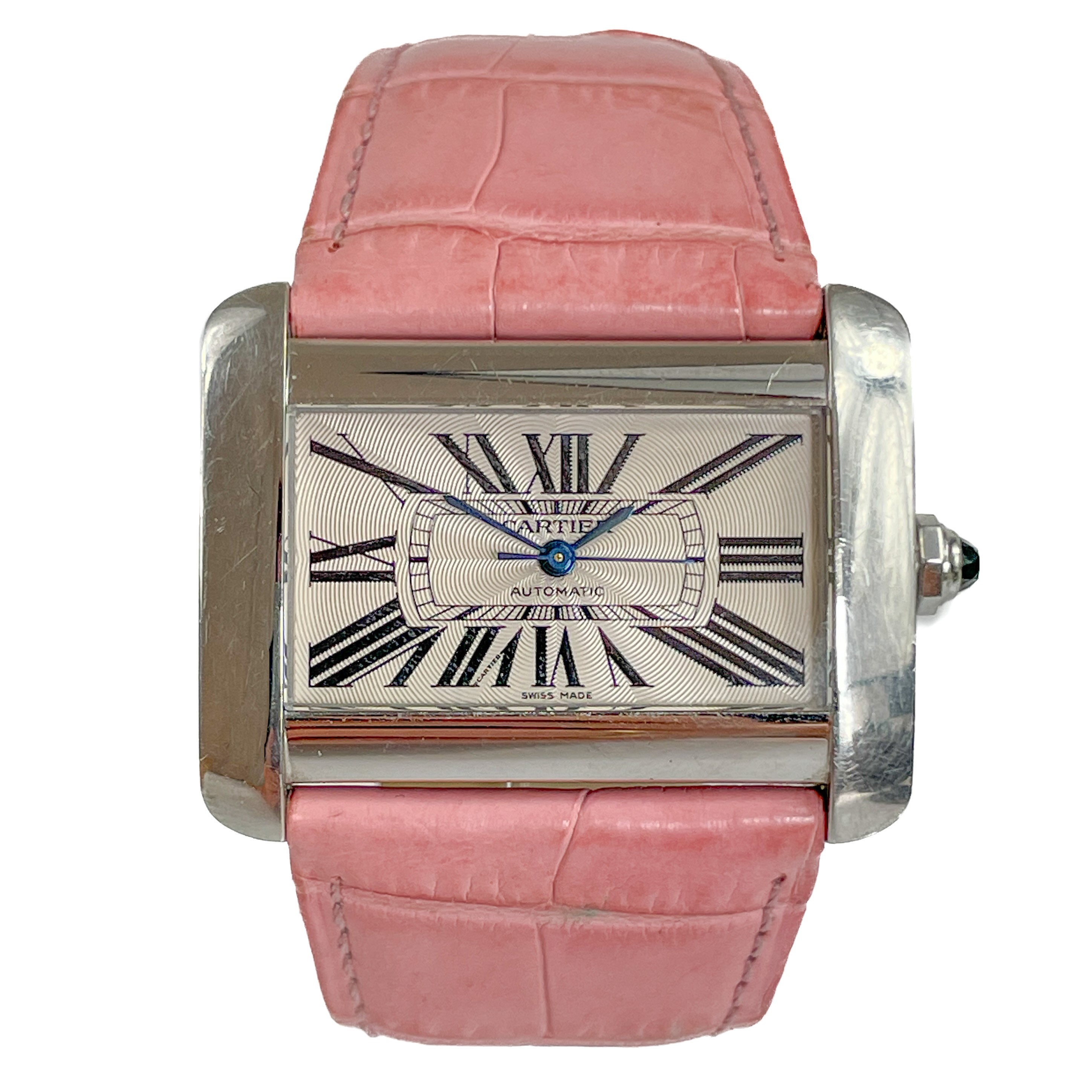 Lot 151 A Cartier Tank Divan stainless steel