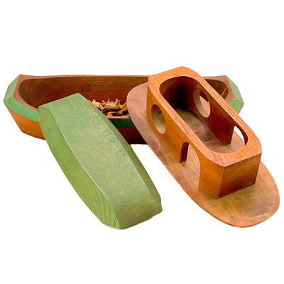 Lot 185 - Noah's Ark with various African wood carved animals.