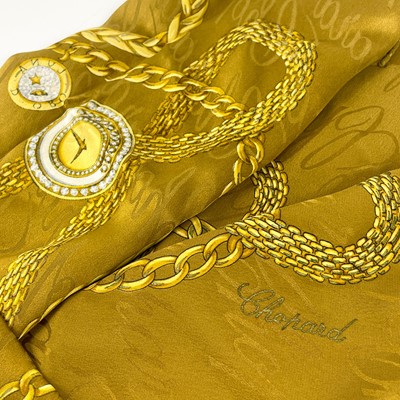 Lot 107 - Chopard - a vintage printed silk scarf.