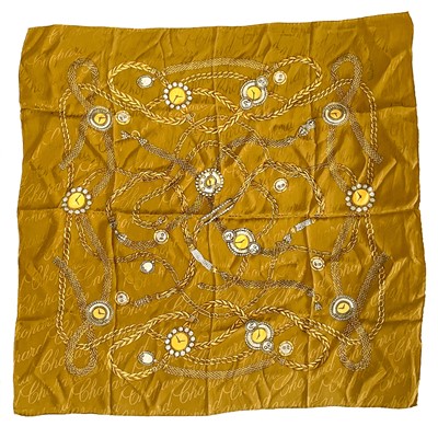 Lot 107 - Chopard - a vintage printed silk scarf.