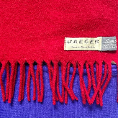 Lot 619 - Four vintage woolen scarves.