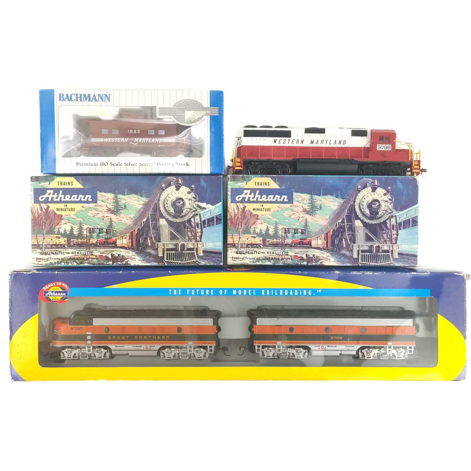 Lot 522 - American Railroad OO/HO scale Great Northern & Western Maryland (x5 items)