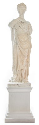 Lot 155 - A magnificent plaster figure of a classical lady, after the antique