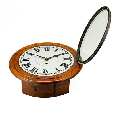 Lot 335 - A circular mahogany 30-hour wall clock.