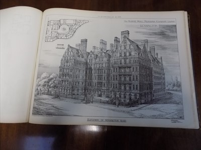 Lot 12 - "The Building News." Volume of plans,...