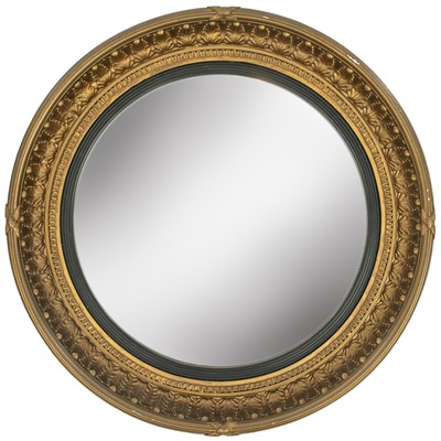 Lot 725 - A gilt plaster circular mirror.