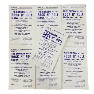 Lot 297 - The London Rock N' Roll Show original film flyers.