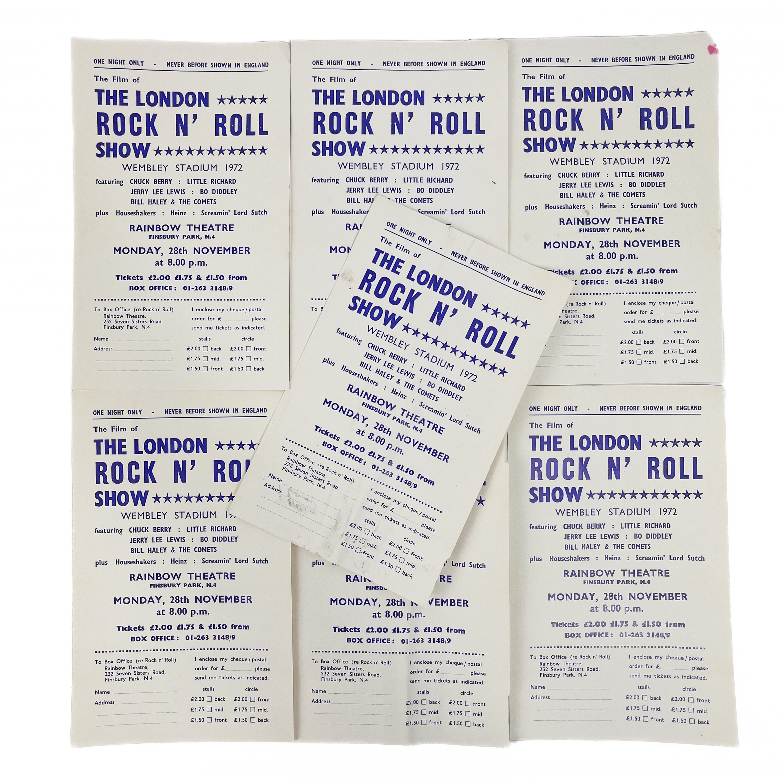 Lot 297 - The London Rock N' Roll Show original film