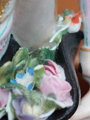 Lot 463 - A pair of Meissen figures of flower sellers.