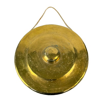 Lot 97 - A Chinese polished bronze temple gong, 19th century.