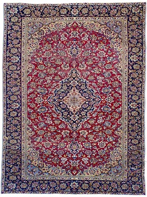 Lot 67 - A Kashan carpet, Central Persia, mid 20th century.