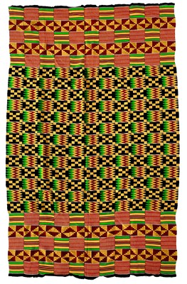 Lot 173 - An Ashanti Kente cloth, Ghana, mid-late 20th century.