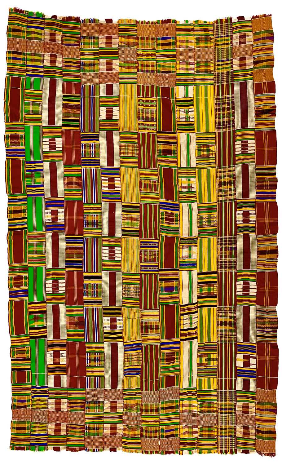 Lot 171 - An Ashanti Kente cloth, Ghana, mid 20th century.